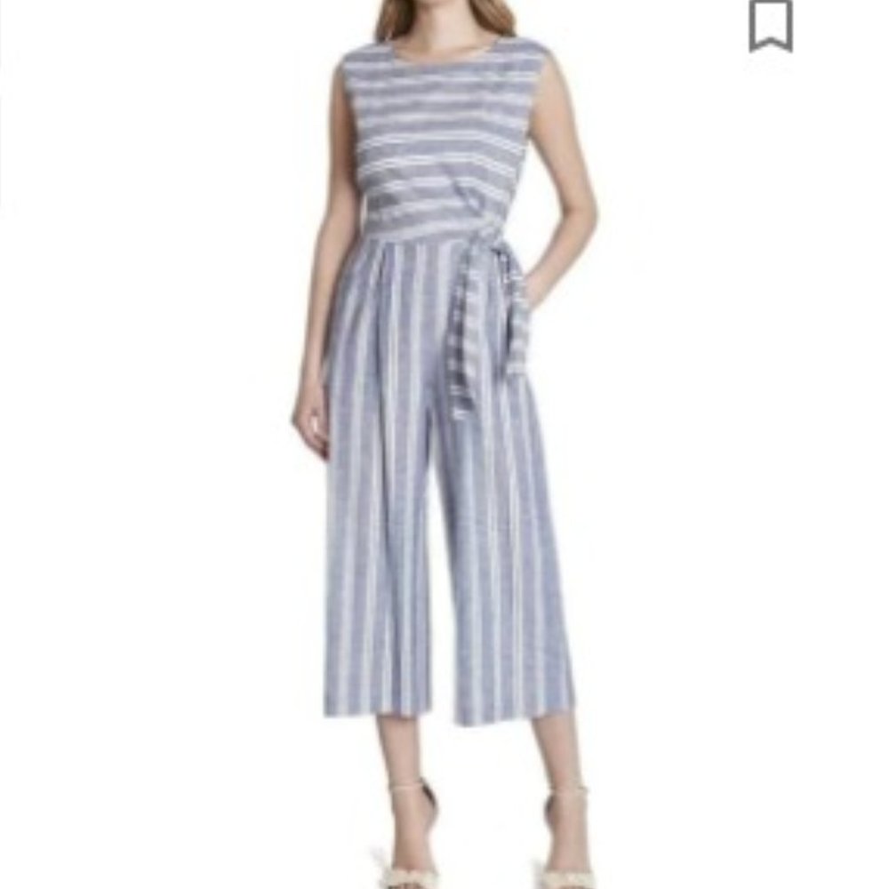 NWT TAHARI ASL LINEN BLEND JUMPSUIT